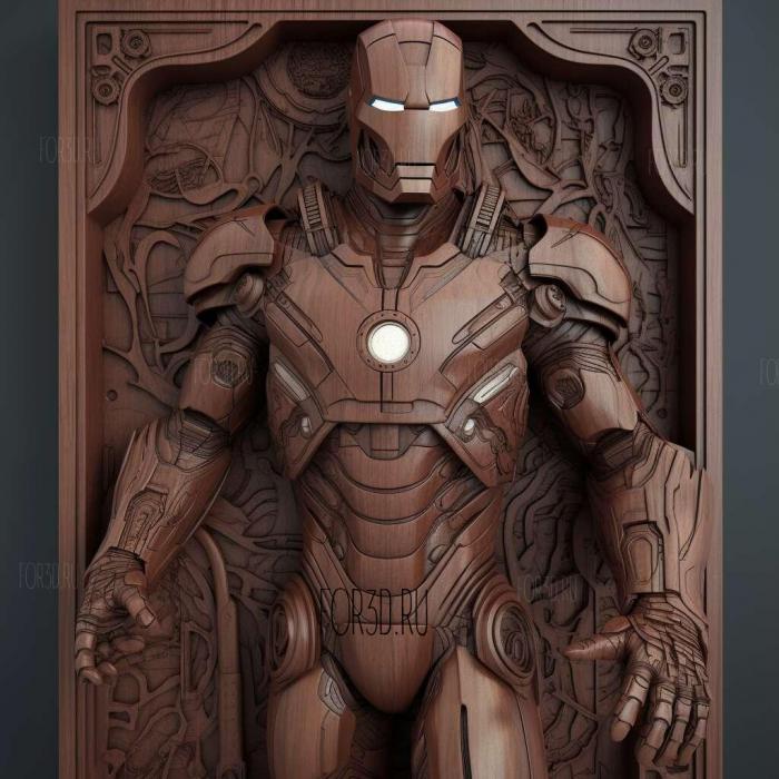 ironman 1 stl model for CNC